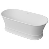 Turner Hastings Claremont 1704mm Matte White Oval Solid Surface Freestanding Bath