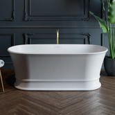 Turner Hastings Claremont 1704mm Matte White Oval Solid Surface Freestanding Bath