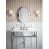 Turner Hastings Mayer 900mm Carrara Marble Pedestal Basin with Chrome Stand
