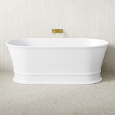 Turner Hastings Claremont 1704mm Matte White Oval Solid Surface Freestanding Bath