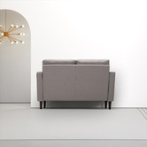 Studio Home Stone Grey Weave Mid Century 2 Seater Sofa