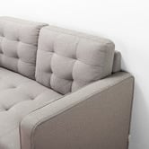 Studio Home Stone Grey Weave Mid Century 2 Seater Sofa