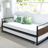 Studio Home Harmony Metal &amp; Wood Single Bed with Trundle