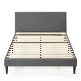 Studio Home Charcoal Laybell Fabric Bed with Headboard