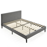 Studio Home Charcoal Laybell Fabric Bed with Headboard