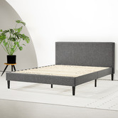 Studio Home Charcoal Laybell Fabric Bed with Headboard