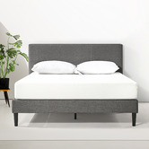 Studio Home Charcoal Laybell Fabric Bed with Headboard