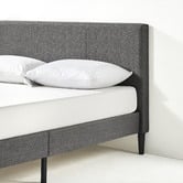Studio Home Charcoal Laybell Fabric Bed with Headboard
