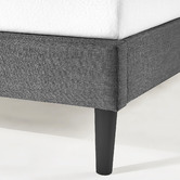 Studio Home Charcoal Laybell Fabric Bed with Headboard