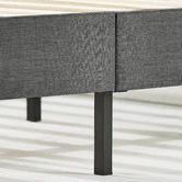 Studio Home Charcoal Laybell Fabric Bed with Headboard