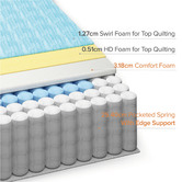 Studio Home Mariam 30cm Hybrid Pocket Spring memory foam Mattress