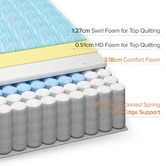 Studio Home Mariam 25cm Hybrid Pocket Spring Memory Foam Mattress