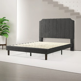 Studio Home Slate Black Vega Velvet Bed