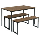 Studio Home 3 Piece Vonda Dining Table &amp; Bench Set