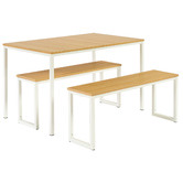 Studio Home 3 Piece Vonda Dining Table &amp; Bench Set