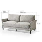Studio Home Avisa 3 Seater Upholstered Sofa