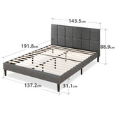 Studio Home Harlow Upholstered Platform Bed