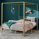 Studio Home Gold Cytus Steel Canopy Bed Frame