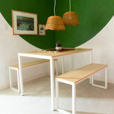 Studio Home 3 Piece Vonda Dining Table &amp; Bench Set