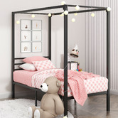 Studio Home Black Cytus Canopy Bed Frame