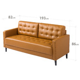 Studio Home Humphrey Faux Leather 3 Seater Sofa