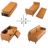 Studio Home Humphrey Faux Leather 3 Seater Sofa