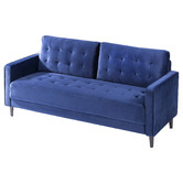 Studio Home Humphrey Velvet 3 Seater Sofa | Temple & Webster