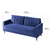 Studio Home Humphrey Velvet 3 Seater Sofa