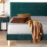 Studio Home Green Kristian Velvet Double Bed