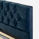Studio Home Kashif Velvet Queen Bed with USB Ports
