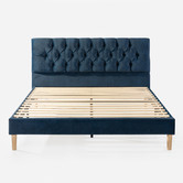Studio Home Kashif Velvet Queen Bed with USB Ports