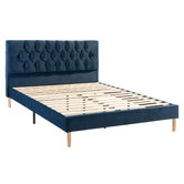 Studio Home Kashif Velvet Queen Bed with USB Ports
