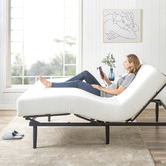 Studio Home Black Jerson Adjustable Queen Bed Frame with Wired Remote
