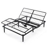 Studio Home Black Jerson Adjustable Queen Bed Frame with Wired Remote