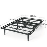 Studio Home Black Jerson Adjustable Queen Bed Frame with Wired Remote