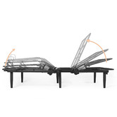 Studio Home Black Jerson Adjustable Queen Bed Frame with Wired Remote