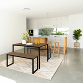 Studio Home 3 Piece Vonda Dining Table &amp; Bench Set