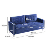 Studio Home Humphrey Velvet 3 Seater Sofa