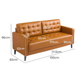 Studio Home Humphrey Faux Leather 3 Seater Sofa