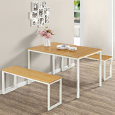Studio Home 3 Piece Vonda Dining Table &amp; Bench Set