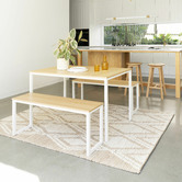 Studio Home 3 Piece Vonda Dining Table &amp; Bench Set