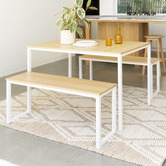 Studio Home 3 Piece Vonda Dining Table &amp; Bench Set