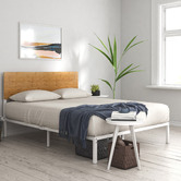 Studio Home Natural &amp; White Ciria Metal &amp; Bamboo Bed