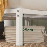 Studio Home Natural &amp; White Ciria Metal &amp; Bamboo Bed