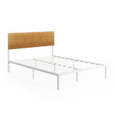 Studio Home Natural &amp; White Ciria Metal &amp; Bamboo Bed