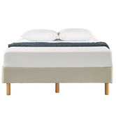 Studio Home Beige Kim Upholstered Bed Base