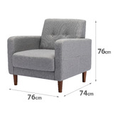 Studio Home Grey Kairo Armchair