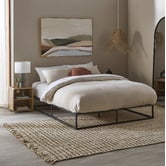 Studio Home Black Pilato H25cm Metal Bed Base