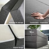 Studio Home Black Zeljka Foldable Mattress with Carry Bag