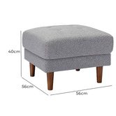 Studio Home Kairo Upholstered Ottoman